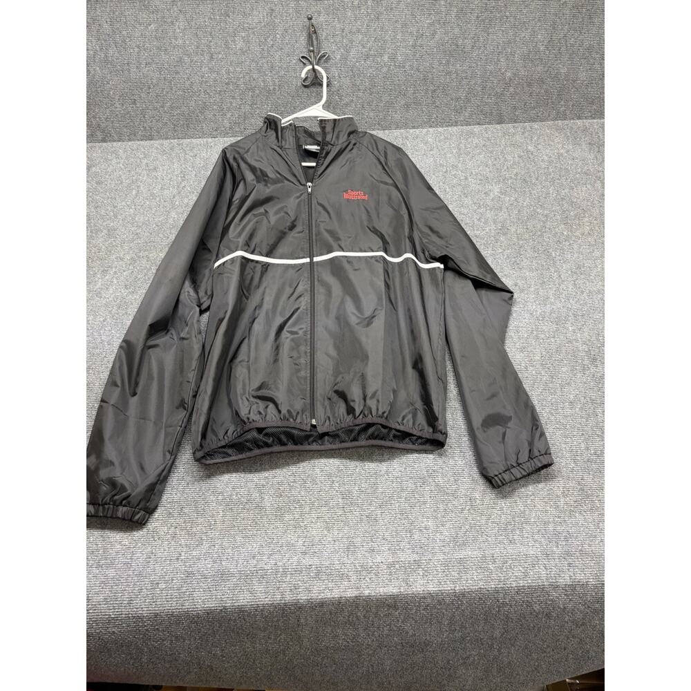 Y2K Sports Illustrated Windbreaker Men’s Size XL Black Long Sleeve Full Zip